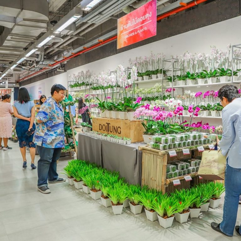 19.บรรยากาศผู้คนกำลังเลือกซื้อต้นไม้่-ดอกไม้