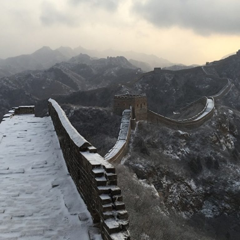 CHENGDE, CHINA - JANUARY 19, 2021 - The Jinshanling Great Wall is seen in the snow in Chengde, Hebei province, China, Jan 19, 2021.- PHOTOGRAPH BY Costfoto / Barcroft Studios / Future Publishing (Photo credit should read Costfoto/Barcroft Media via Getty Images)