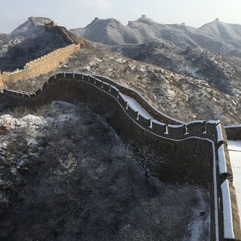 CHENGDE, CHINA - JANUARY 19, 2021 - The Jinshanling Great Wall is seen in the snow in Chengde, Hebei province, China, Jan 19, 2021.- PHOTOGRAPH BY Costfoto / Barcroft Studios / Future Publishing (Photo credit should read Costfoto/Barcroft Media via Getty Images)