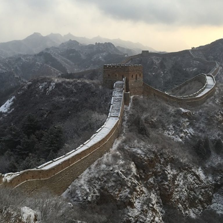 CHENGDE, CHINA - JANUARY 19, 2021 - The Jinshanling Great Wall is seen in the snow in Chengde, Hebei province, China, Jan 19, 2021.- PHOTOGRAPH BY Costfoto / Barcroft Studios / Future Publishing (Photo credit should read Costfoto/Barcroft Media via Getty Images)