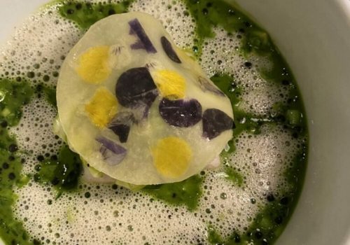 เมนูเซอร์ไพรส์วันนั้น เนื้อปลาเก๋านึ่งราดซอสแอสพารากัสเบอร์บลองค์